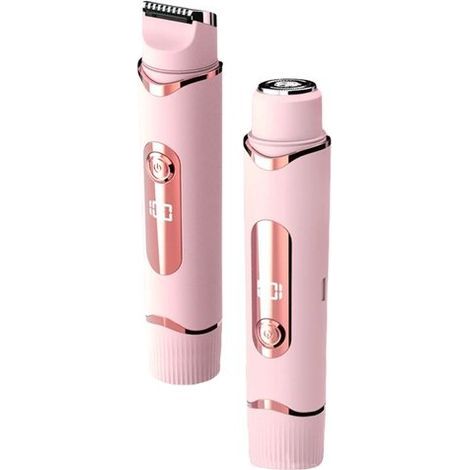 Ynkkvre – 2-in-1 Damenrasierer – Elektrorasierer – Epilierer – Trimmer – mit Digitalanzeige – 1 Stück – Rosa (1/5)