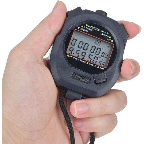 Chronomètre de course à pied électronique PC3830A ABS pour l'athlétisme, avec compte à rebours de 0,01 seconde (1/5)