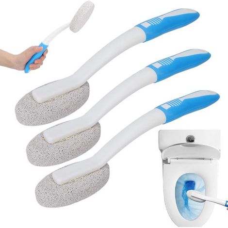 Set di 3 spazzole per WC in pietra pomice, 30 cm. Pietra pomice per pareti dure. Spazzola per la pulizia del WC in pietra pomice. Rimuove urina e calcare dal WC. (1/5)