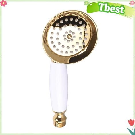 Pommeau de douche à main doré, pulvérisateur de salle de bain avec buse de pulvérisation Dense pour usage domestique dans la salle (1/4)