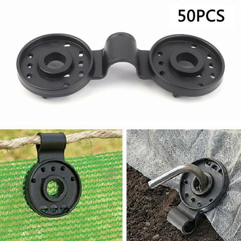 50 pinces de fixation pour bâche de camping, loquet de tension en plastique pour auvent (1/5)