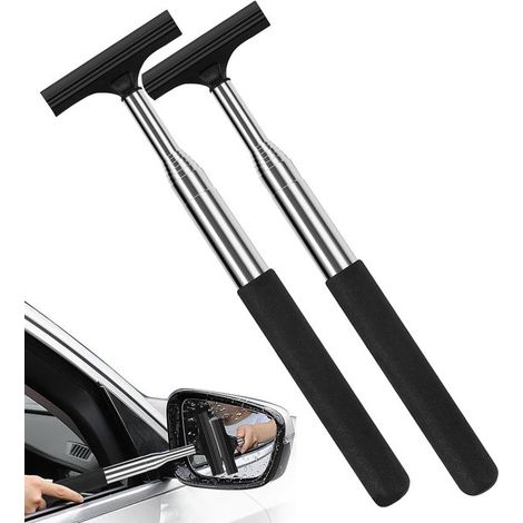 Tergicristallo in due pezzi, tergicristallo per auto, tergicristallo per specchietto retrovisore, mini portatile, strumento di pulizia estensibile per la maggior parte degli specchietti retrovisori e (1/5)