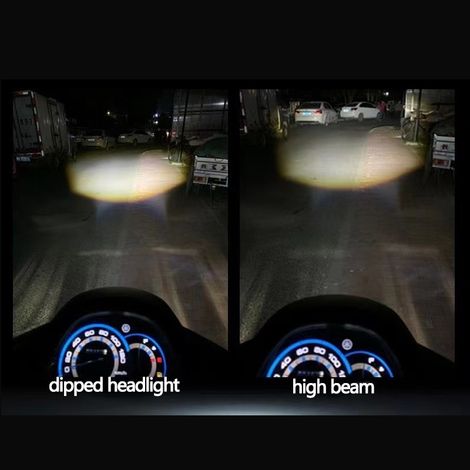 Phare LED H4 blanc jaune double couleur, ampoule feux stop et clignotant moto scooter, ultra lumineuse, faible consommation, 2 pièces (1/4)