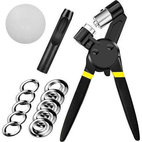 Pince Oeillet pour Bache 500pcs Oeillets (10mm) pour Toile Bâche Tente de Réparation - (1/5)
