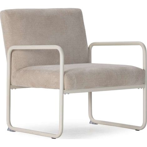 Sillón modelo Violeta tapizado textil crema, 80cm(alto) 70cm(ancho) 77cm(largo) (1/5)
