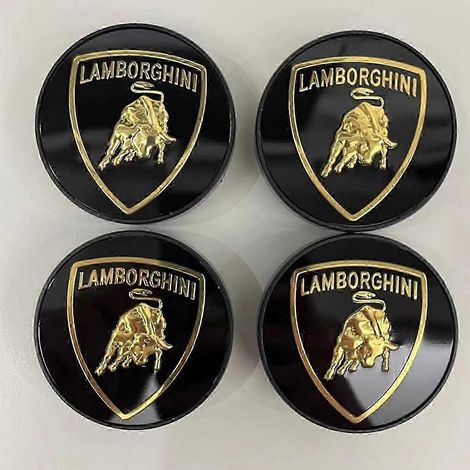 Quatre enjoliveurs de roue de 60 mm, étanches à l'eau et à la poussière, adaptés aux Lamborghini Aventador et Gallardo. (1/5)