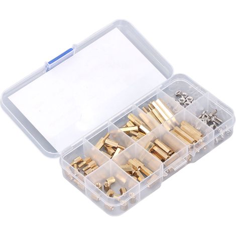 Kit 120 pièces entretoises M3 laiton hexagonales standard avec vis et écrous pour automobile et électronique (1/5)