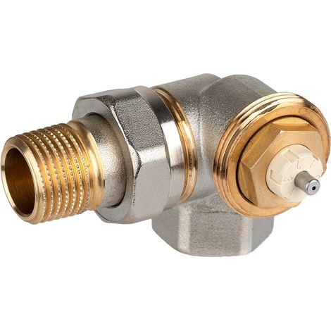 Resideo Thermostatventilkörper SX, Messing vernickelt, Winkeleckausführung rechts, 3/8" (1/3)