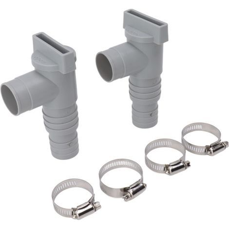 PVC pool shut-off valve, easy installation, replacement plunger valves for 32mm hose connected to the pool, (1/4)