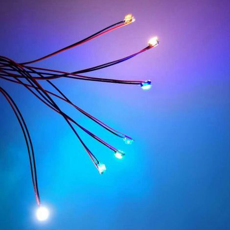 40 fils de connexion LED Micro Litz pré-soudés pour trains miniatures (1/5)