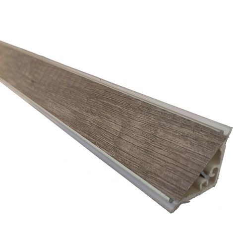 Alzatina in alluminio per top cucina cm 100-200 vari colori - alzatine per tops lunghezza totale: cm 200 colore: rovere rustico