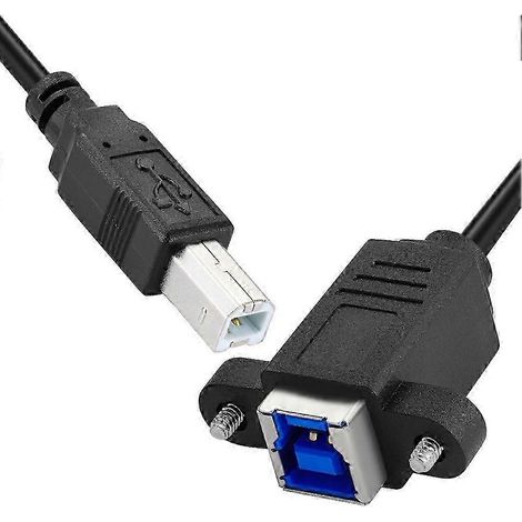 Câble d'extension USB 3.0 Type-B femelle vers USB 2.0 Type-B mâle 5 Gbit/s pour disque SSD, appareil photo, transfert de données, 30 cm, fdq (1/5)