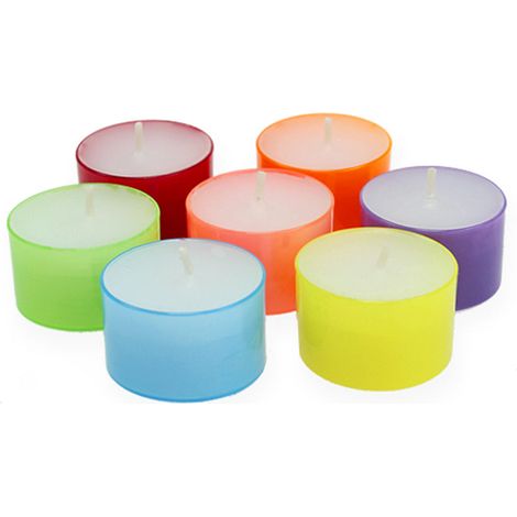 Pz 40 Candela cilindrica piccola a cera colorata decorazione natalizia