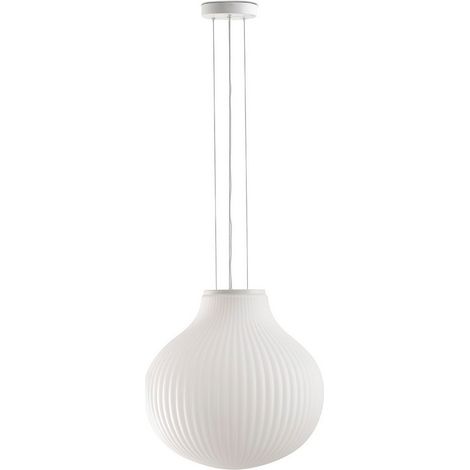 Faro ISABELLE Lámpara de techo colgante Globe de 40 cm en blanco mate (1/5)