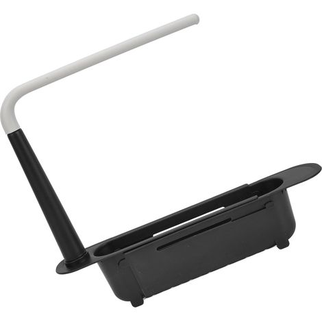 1 Support De Rangement Télescopique Évier, Organisateur Réglable Grande Capacité, Accessoire Cuisine Noir