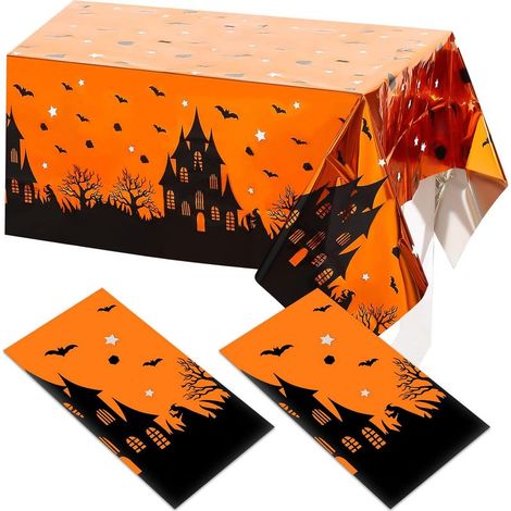 2 nappes d'Halloween, linge de table d'Halloween, nappe d'Halloween (1/5)
