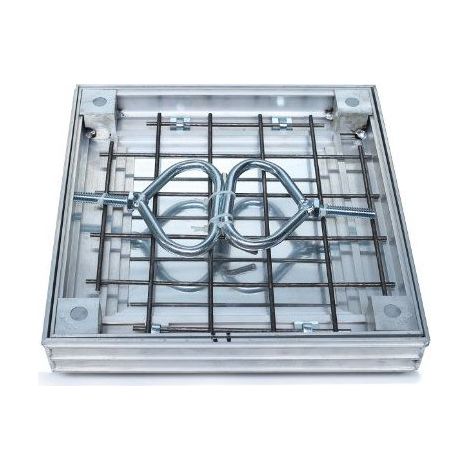 Couvercle à carreler en aluminium - Etanche à l'eau et aux odeurs - STAR - LINE ECO -   70 x 70 cm (1/3)