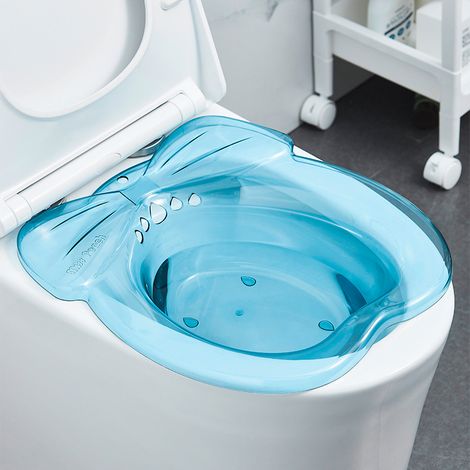 Bain de siège pour hémorroïdes, Bain de siège pour lunette de toilettes, Bain de siège avec chasse d'eau, Produits essentiels pour la récupération post-partum (1/5)