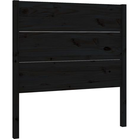 Maison Exclusive - Cabecero madera maciza de pino negro 96x4x100 (1/5)