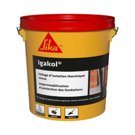 Adhesión de aislamiento térmico y protección de cimentaciones SIKA Igakol - Negro - 5kg