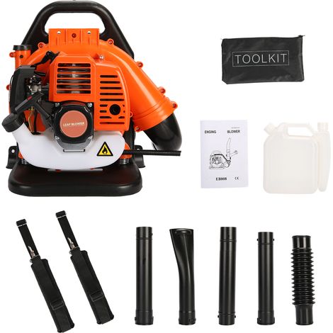 Aspirateur souffleur thermique,550CFM,Moteur à gaz à 2 temps,Buse longue, design ergonomique, force du vent puissante