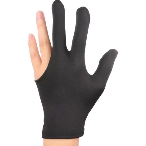 Gant de billard élastique 3 doigts pour snooker, accessoire de queue mixte homme-femme (1/5)