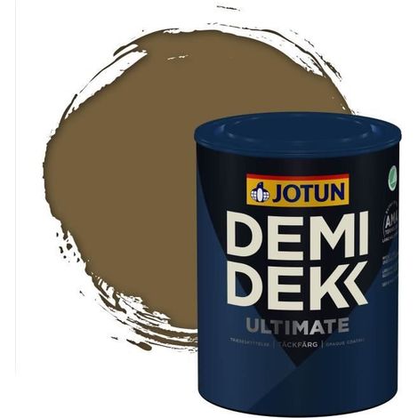 Peinture Bois - DEMI DEKK ULTIMATE - Satinée - RAL 7008 - 0,75L - Gris Kaki (1/2)