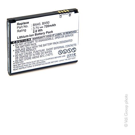 NX - Batterie téléphone, smartphone, GSM pour Motorola 3.7V 720mAh - BX40BX50FNN7012AA (1/3)