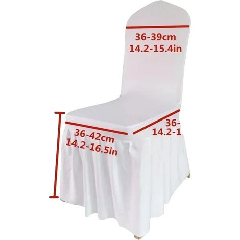 Coprisedia elasticizzato con gonna a pieghe, 100 pezzi, misura standard. (1/2)