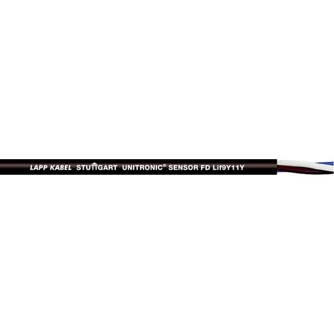 10 Meter Lapp 7038889 Unitronic Sensorleitung FD Lif9Y11Y 3x0,25 mm² I hochflexible Schleppkettenleitung I UV-beständiges Datenkabel für Schleppkette I PUR-Kabel 3 adrig l UL- Zertifizierung I Schwarz