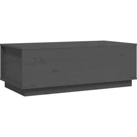 Maison Exclusive - Couchtisch Grau 100x50x35 cm Massivholz Kiefer (1/5)