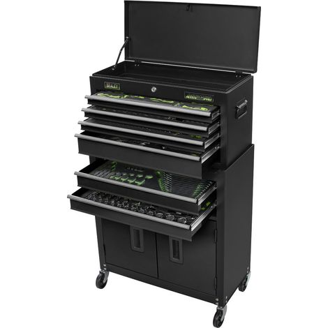 Sealey S01267 Top Chest & Rollcab Combination 6 Drawer with Tool Kit 247pc (1/5)