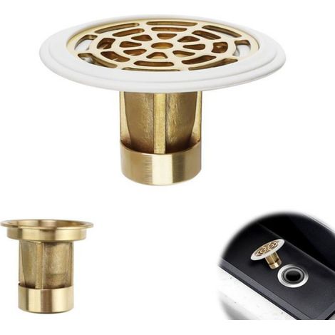 Siphon Douche - Bonde Douche en Laiton - Pour Trou de 27 à 55 mm - Siphon de Sol pour Salle de Bain et Cuisine - 1 Pièce (1/5)