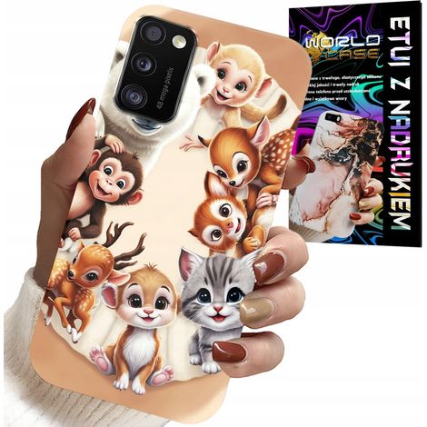 Custodia per Samsung Galaxy A41 - retro per bambini con animali della foresta (1/5)