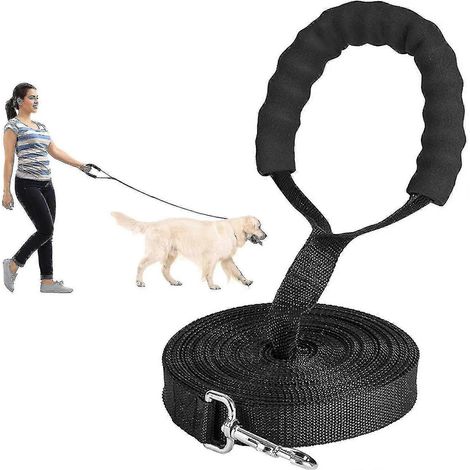 Laisse de dressage pour chien, 10 m (32 pi) de long, en nylon, pour l'apprentissage du rappel et de l'obéissance des grands chiens. (1/5)