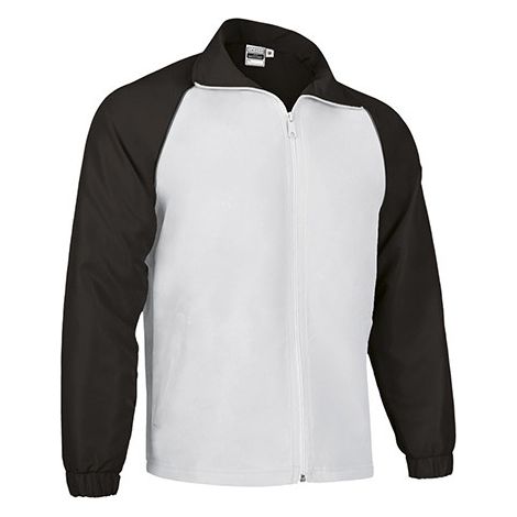 Chaqueta deportiva tipo chándal Match Point 10/12 Negro/Blanco/Gris