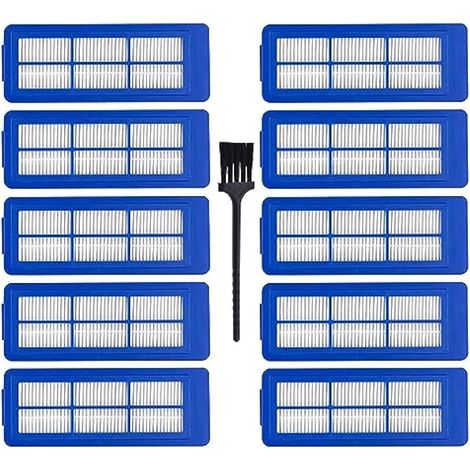Filtres de rechange compatibles avec eufy Robovac 11S Max, 15C Max, 30C Max, G10, G10 Hybrid, G20, G30, G30 Edge, G30 Hybrid, aspirateurs robotiques avec brosse de nettoyage