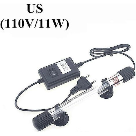 Lampe UV de désinfection pour bassin, lampe pour aquarium, matériel de plongée, lampe pour aquarium de style américain, stérilisation et désinfection contre les algues pour bassin à poissons, 11 watts (1/5)