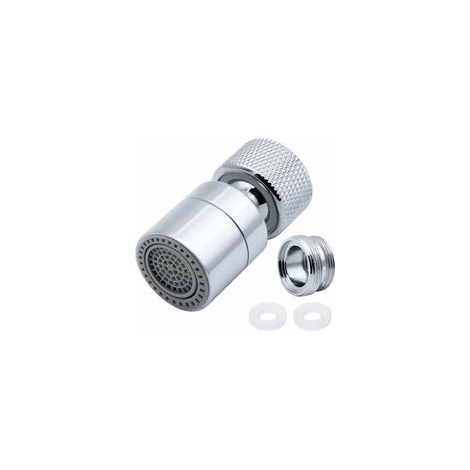 Aérateur de mélangeur en laiton, orientable sur 360°, 2 modes réglables Filtre de mélangeur de cuisine Bubbler avec adaptateur de bec - pour mélangeurs avec becs M22 mâle ou M24 femelle (1/5)