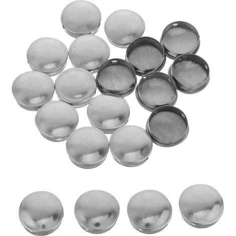 Lot de 20 bouchons en acier inoxydable pour tubes ronds (1/5)