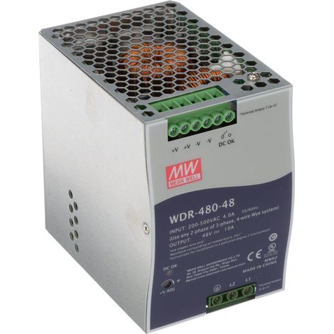 Alimentatore Din Rail 48vdc 480w 10a Meanwell Wdr-480-48