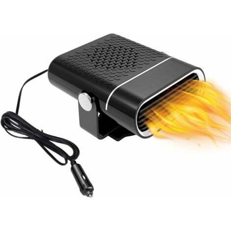 BUNTHAUS Chauffage Voiture 12V, 150W Réchauffeur de Voiture Portable, Dégivrage Désembuage de Voiture, Ventilateur de Voiture Chauffage/Refroidissement Rapide, Purification de l'air, Rotative à 360, k