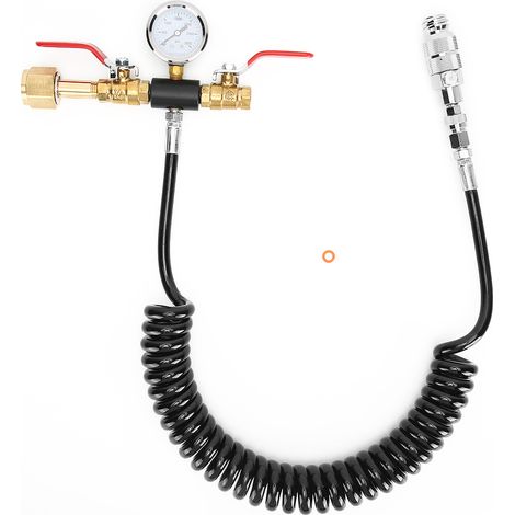 Tuyau à double valve CO2 pour machine à soda avec kit d'accessoires et manomètre 3000 psi W21.8-14 pour SodaStream