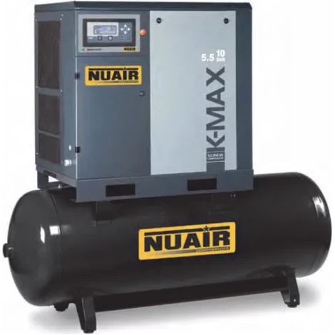 Compresseur d'air à vis silencieux avec sécheur 270 litres 7,5 CV NUAIR (1/2)