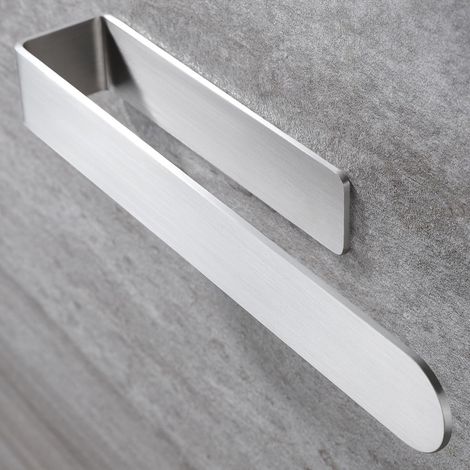 Handtuchhalter ohne Bohren Edelstahl Wand Bad Küche Silber 30cm (1/5)
