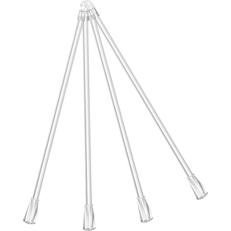 Lot de 4 tringles à rideaux rechange KICHOUSE en PP transparent avec crochets , 48 cm . Polyvalentes (1/5)