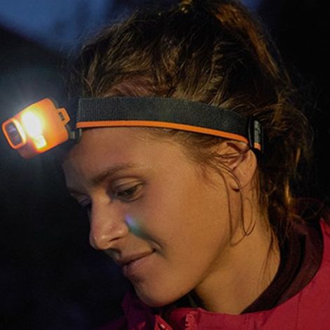 Tragbare, wasserdichte und ultrahelle LED-Stirnlampe zum Laufen, Radfahren, Angeln, Campen und Wandern bei Nacht im Freien.