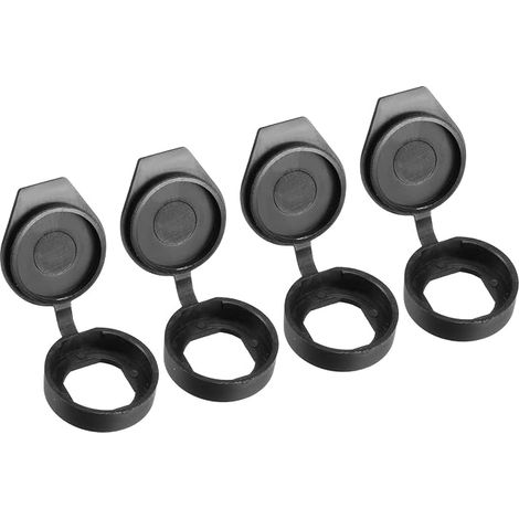 4pcs Cam Lock Dust Cover Hard Plastic Black (1/5)