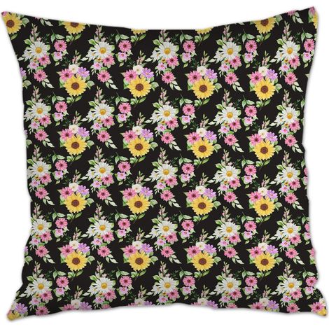 Housse de coussin 45x45 cm carrée cachée zippée pour canapé, lit, chaise décoratif de ferme pour Pâques (1/5)