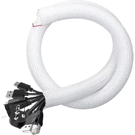Manchon de câble, extensible, matériau TPE durable, Blanc 3M (1/2)